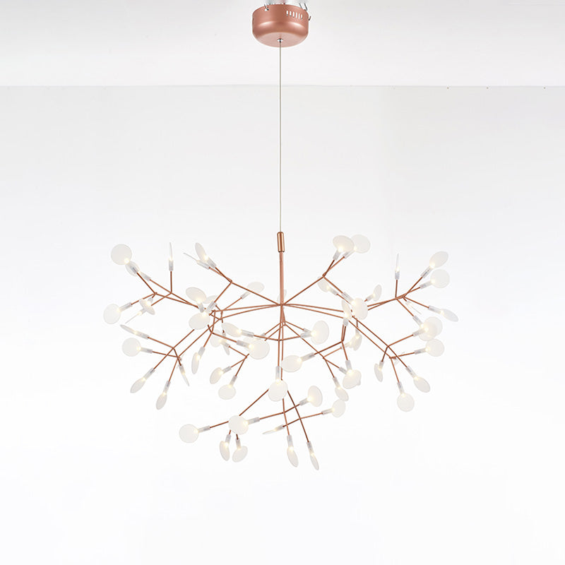 Lustre LED branches design naturel. Éclairage élégant et doux, idéal salon/salle à manger.