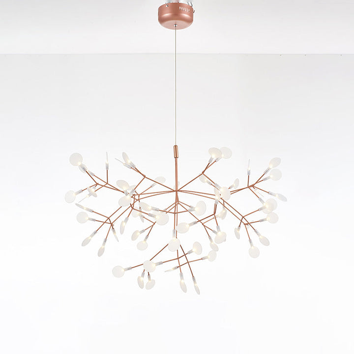 Lustre LED branches design naturel. Éclairage élégant et doux, idéal salon/salle à manger.