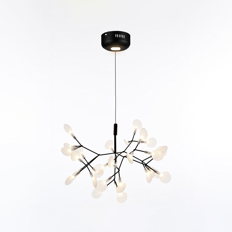 Lustre LED branches design naturel. Éclairage élégant et doux, idéal salon/salle à manger.