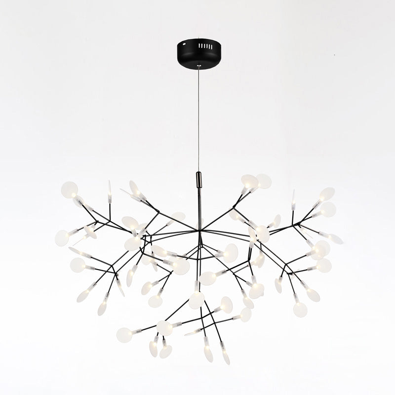 Lustre LED branches design naturel. Éclairage élégant et doux, idéal salon/salle à manger.