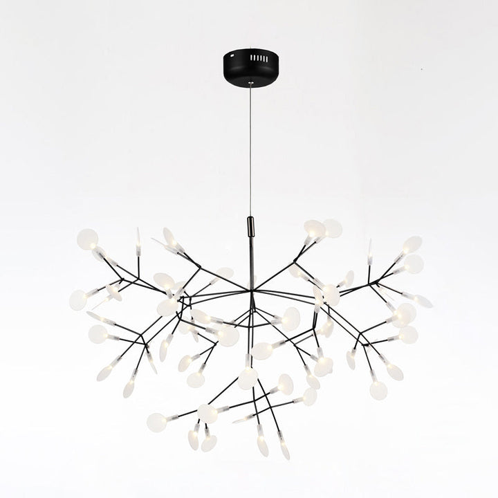 Lustre LED branches design naturel. Éclairage élégant et doux, idéal salon/salle à manger.
