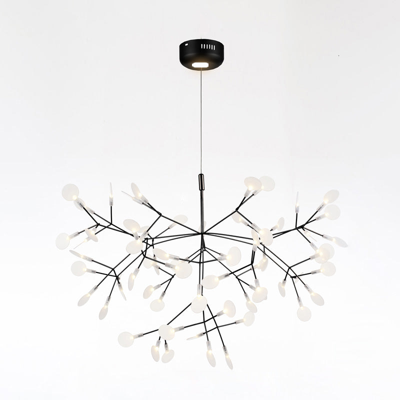 Lustre LED branches design naturel. Éclairage élégant et doux, idéal salon/salle à manger.