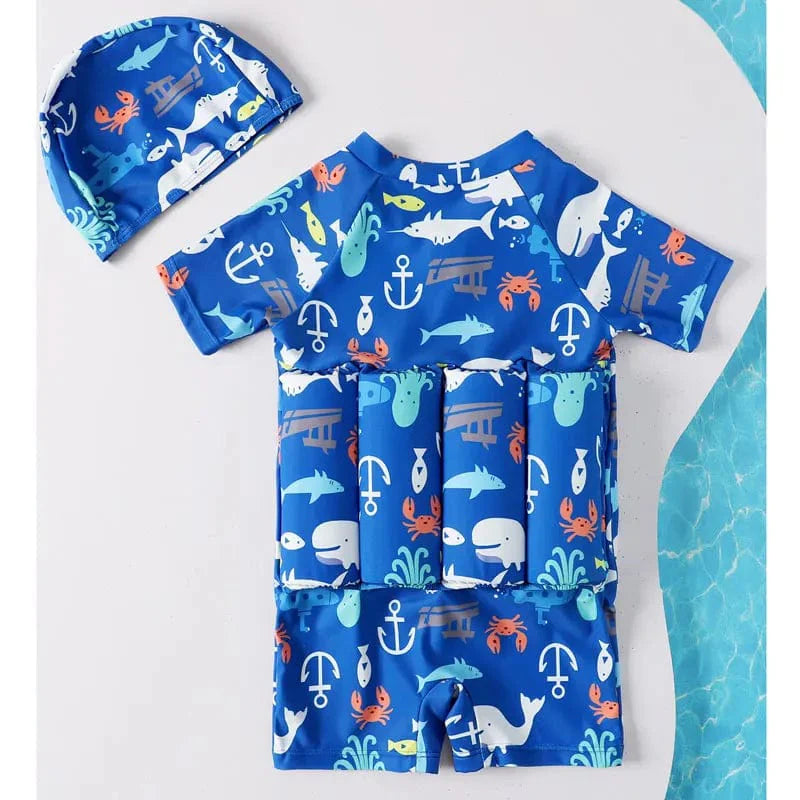 Maillot de bain bébé enfant flottant, sécurisé. Design coloré et confortable. Idéal pour la baignade.
