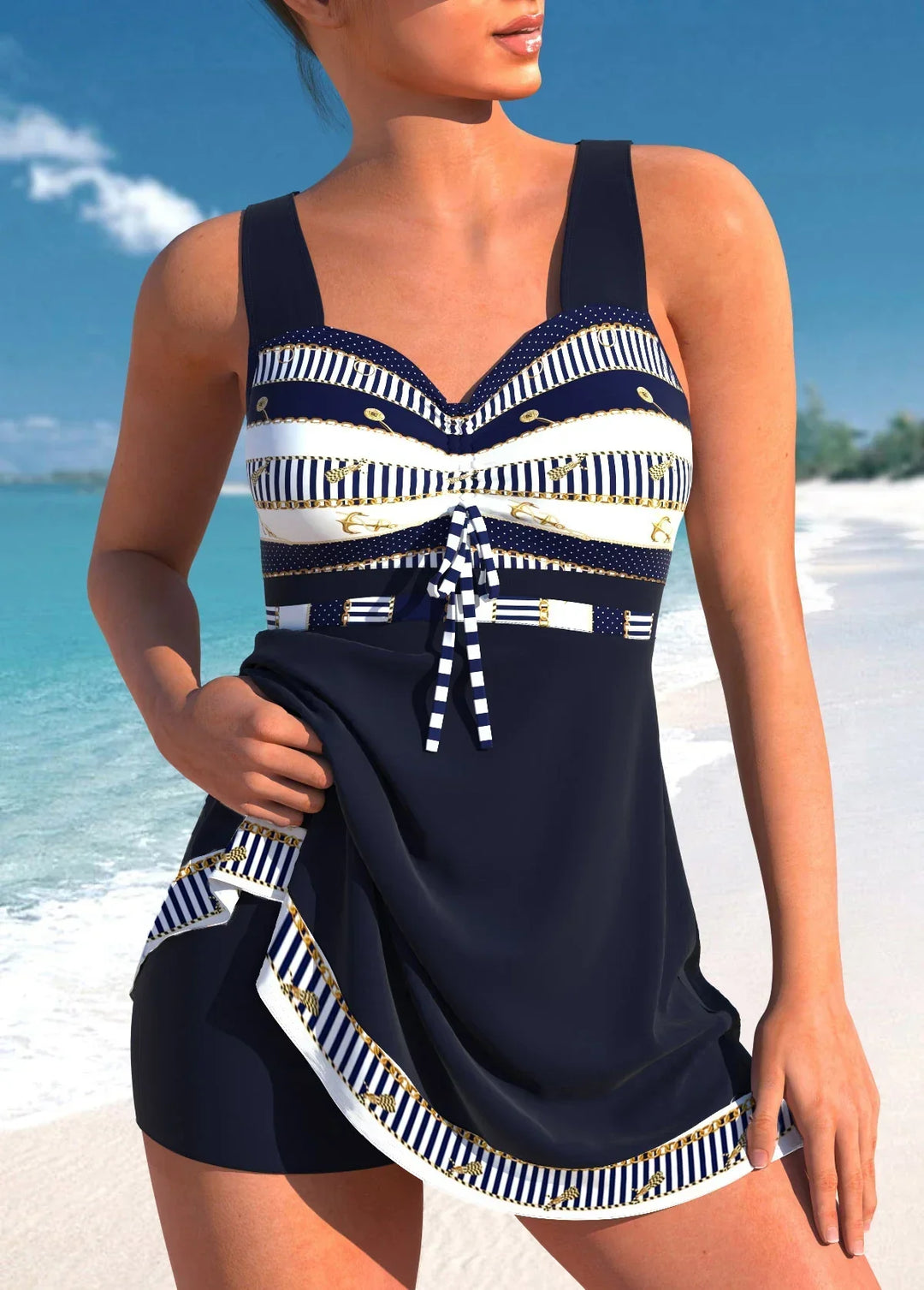 "Maillot de bain femme élégant design raffiné, disponible en noir et bleu, pour confort supérieur et style moderne."