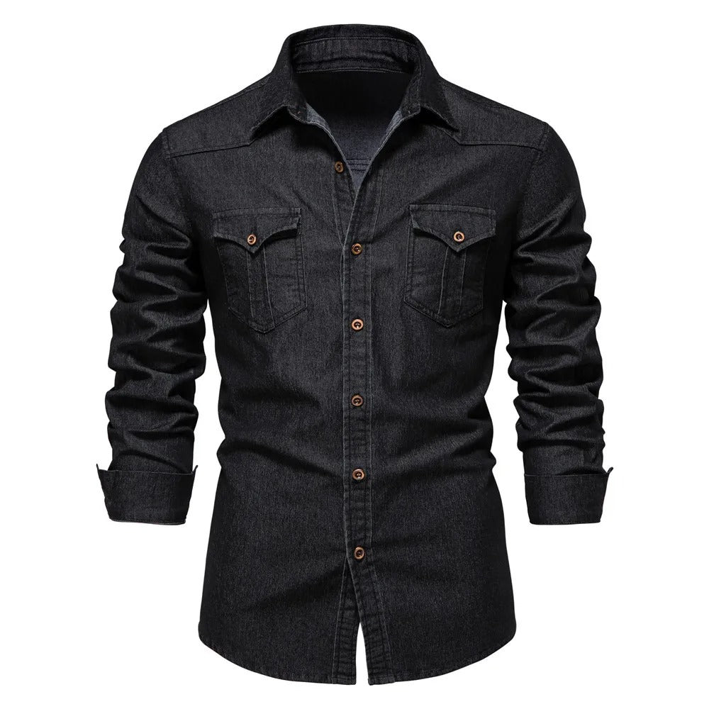 Chemise Denim Homme - Coupe Classique - Plusieurs Couleurs