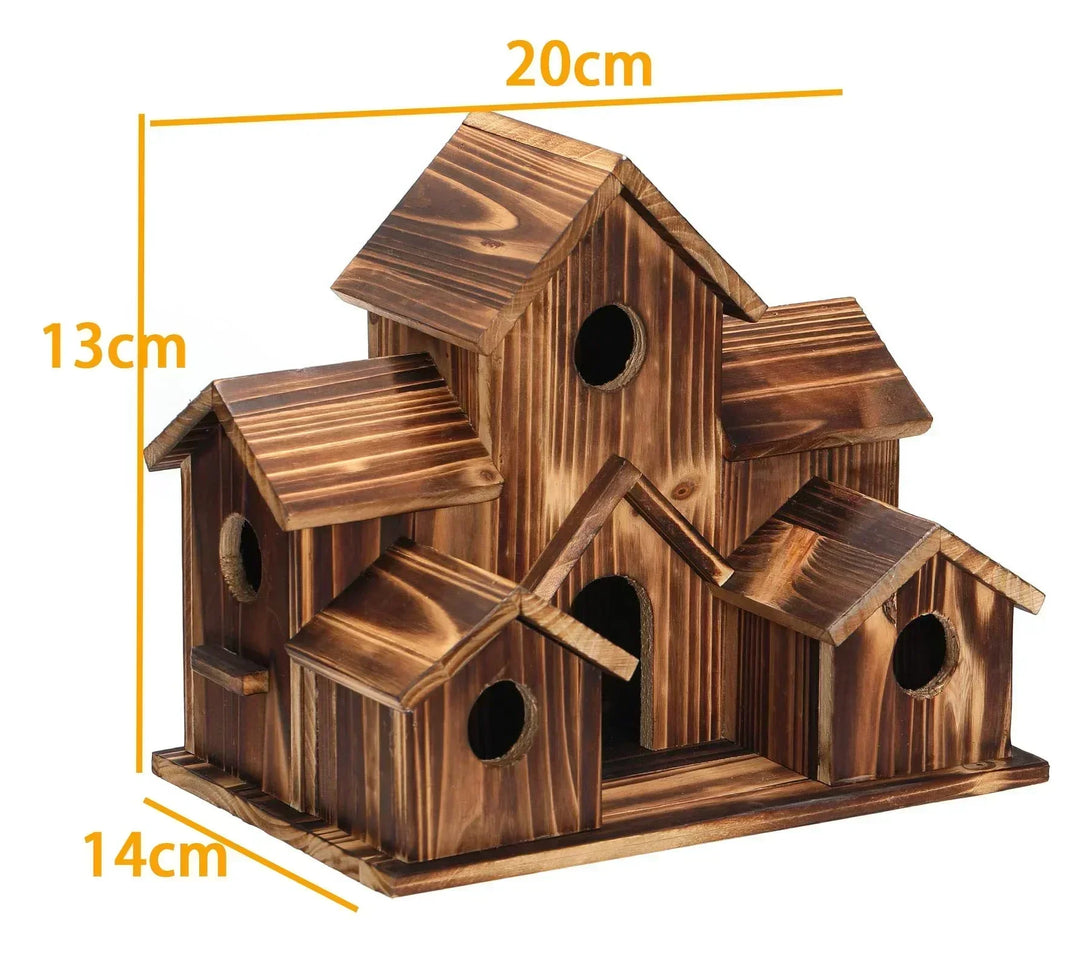 Maisonnette oiseaux jardin bois, abri extérieur élégant et résistant. Refuge confortable pour oiseaux.
