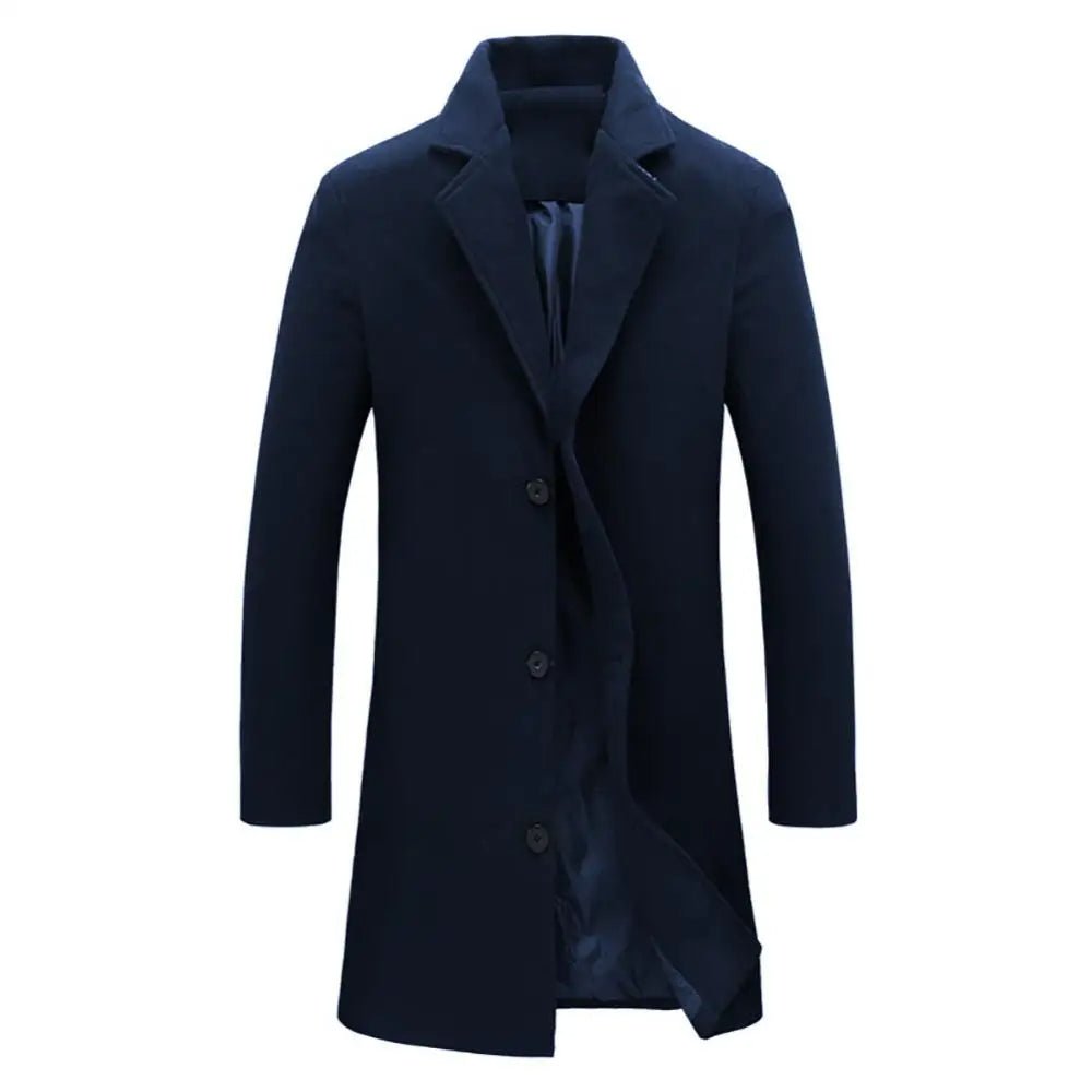 "Manteau chic noir pour homme, style Peaky Blinders, doublure thermique, coupe parfaite, élégance intemporelle et moderne."