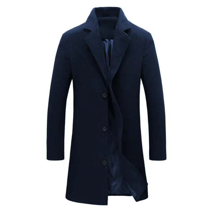 "Manteau chic noir pour homme, style Peaky Blinders, doublure thermique, coupe parfaite, élégance intemporelle et moderne."
