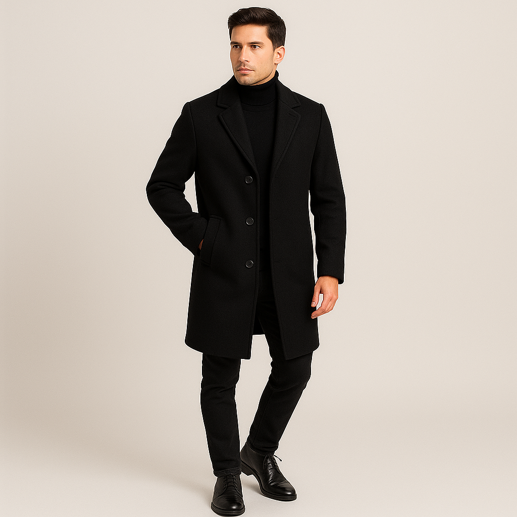 Manteau croisé homme pour automne-hiver. Design moderne, coupe raffinée. Veste élégante, parfaite pour un style chic masculin.