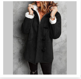 Manteau chaud et élégant pour femme avec capuche, parfait pour un style hivernal chic et confortable.