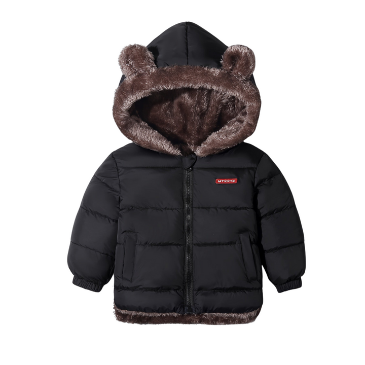 Manteau d'hiver enfant confortable motif ours. Veste chaude pour fille ou garçon, idéale aventures hivernales.