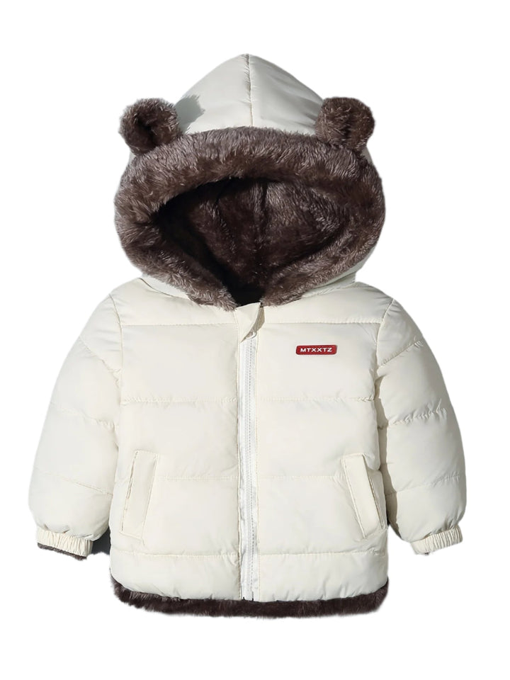 Veste hiver enfant design ours, ultra chaude. Manteau confortable pour les aventures hivernales des garçons et filles.