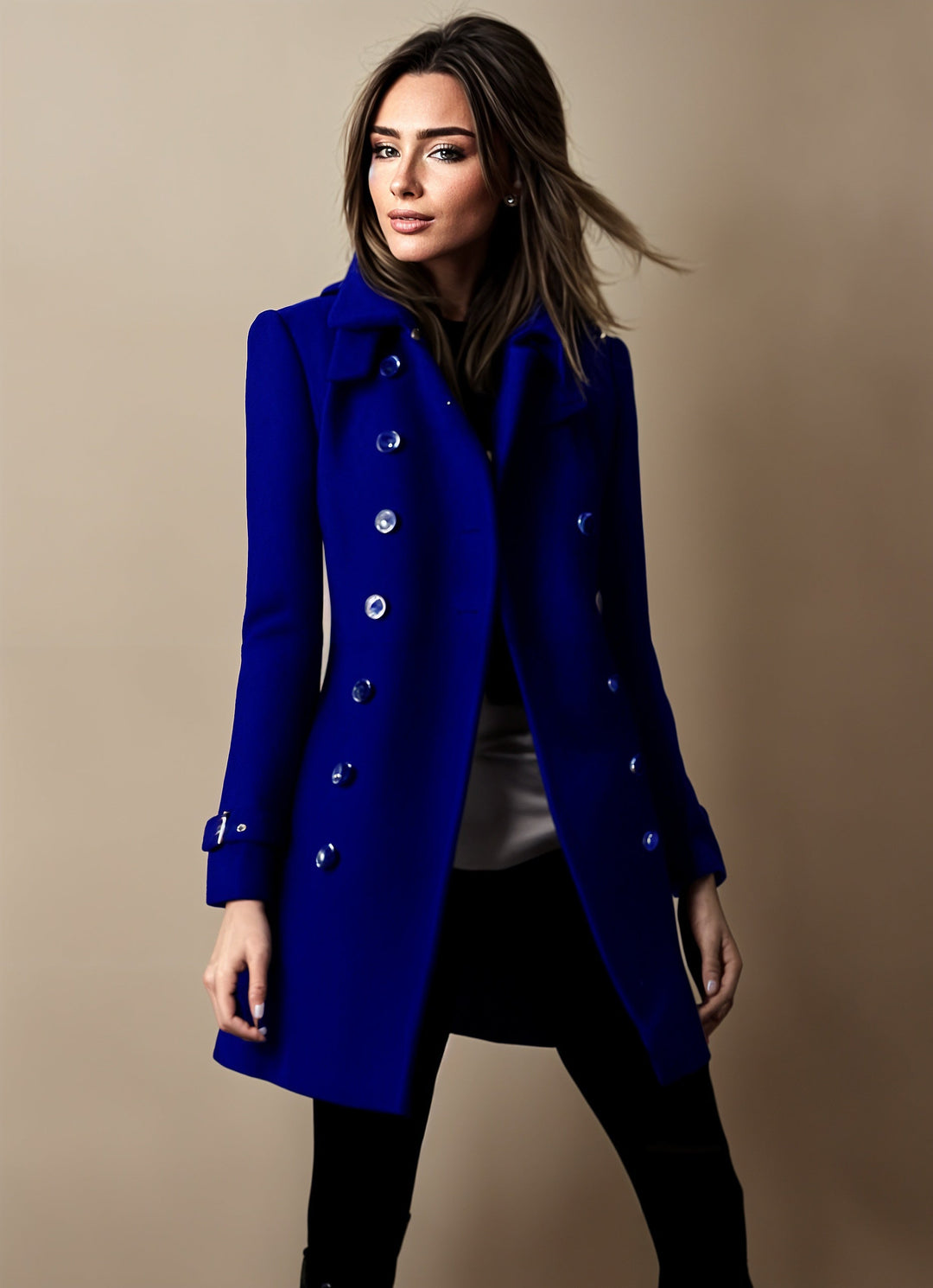 Vêtement extérieur femme chaud, ce manteau d'hiver classique assure confort et élégance pour toute occasion.