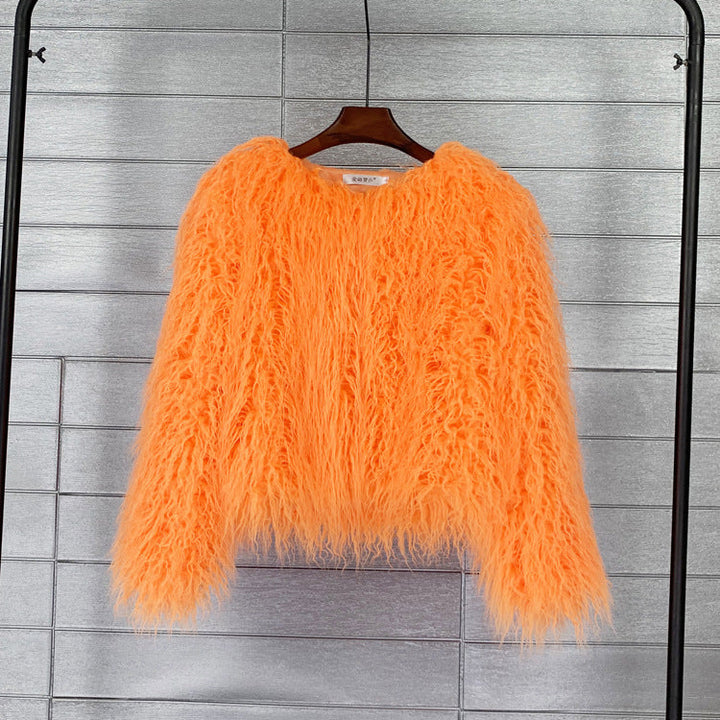 Manteau femme court, fausse fourrure, chic et chaud.  Coupe élégante, douceur incroyable.