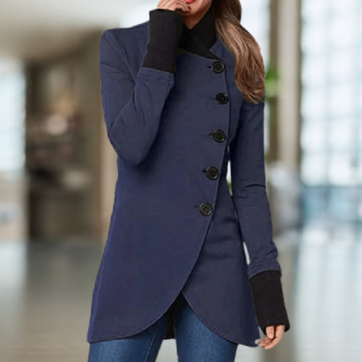 Manteau femme hiver asymétrique, élégant et chaud. Idéal pour le quotidien chic. Mode féminine.