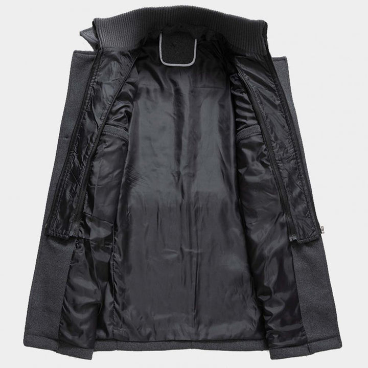 Manteau homme hivernal chaud et polyvalent, disponible en gris et kaki. Idéal pour toute situation.
