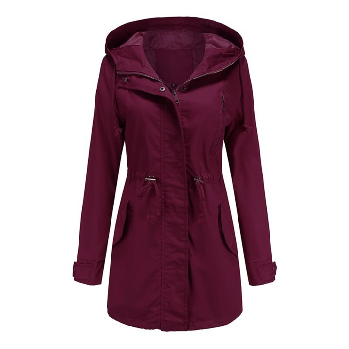 Manteau imperméable femme, coupe-vent, capuche.  Design élégant et moderne. Protection optimale contre la pluie.