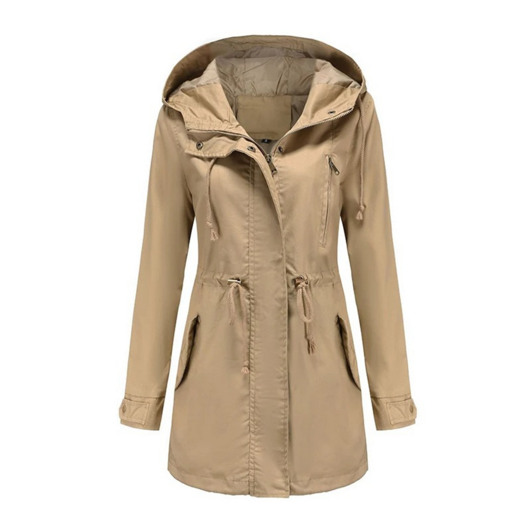 Manteau imperméable femme, coupe-vent, capuche.  Design élégant et moderne. Protection optimale contre la pluie.