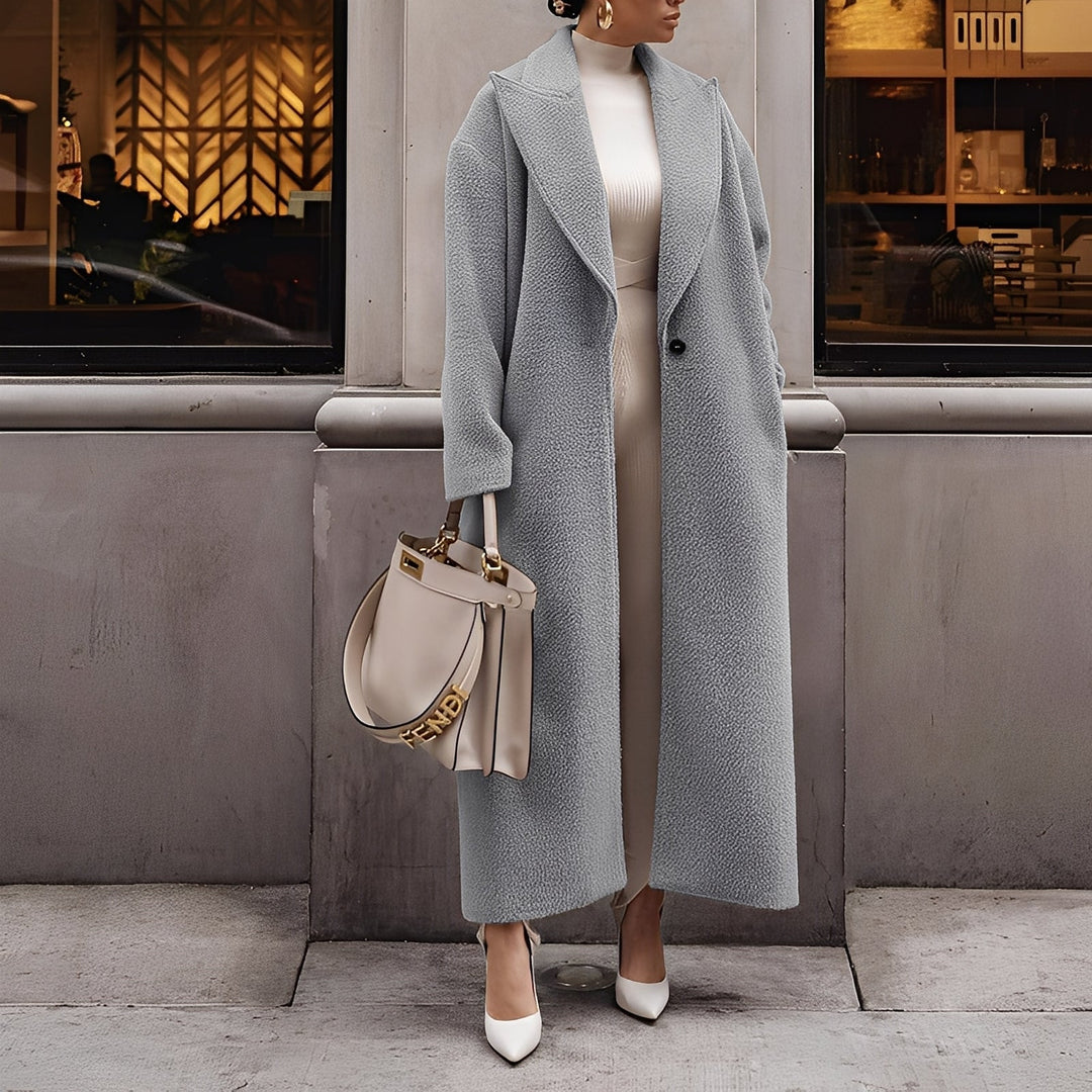 Manteau femme élégant, coupe ample oversize, idéal pour l'hiver. Style chic et confortable, tendance mode.