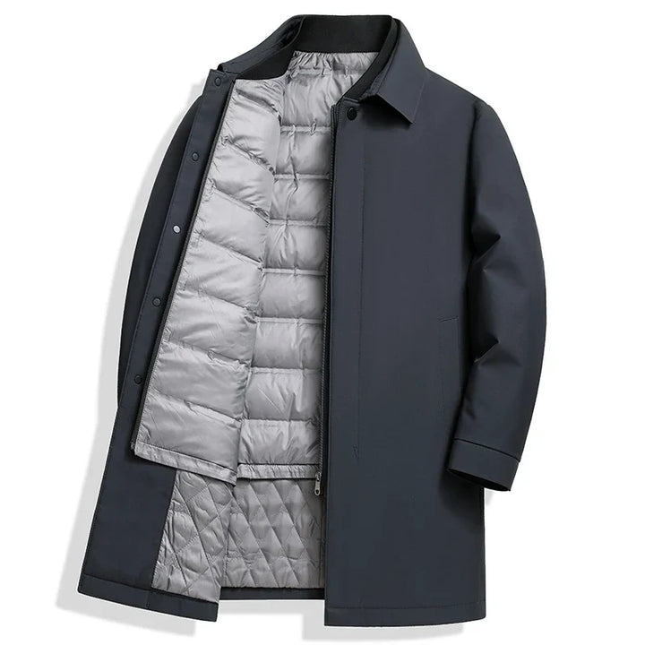 Veste homme matelassée pour automne-hiver. Design moderne, coupe décontractée et protection contre le froid.