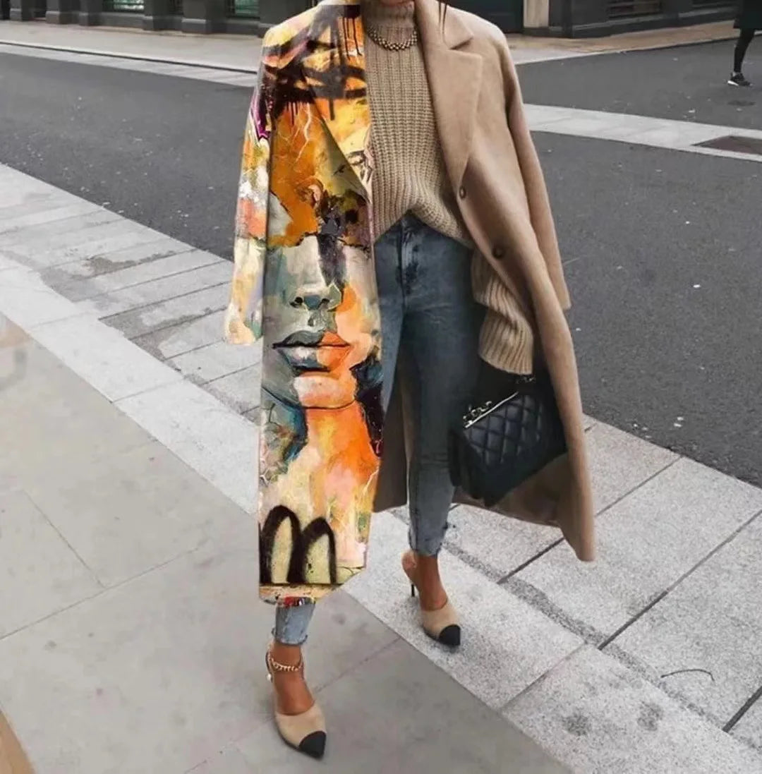 Manteau oversize pour femme, couleur tendance, pour un style chic et confortable.