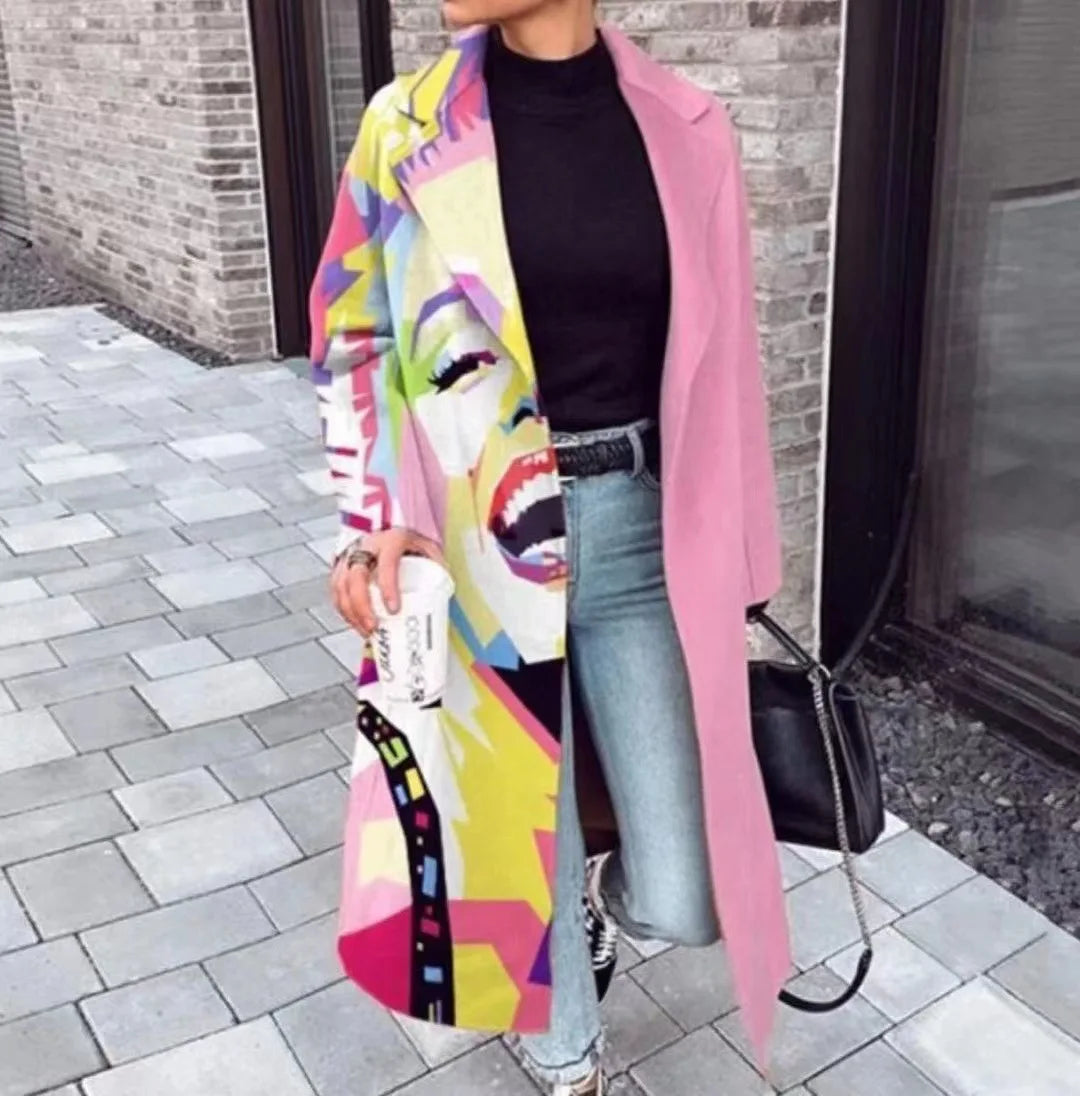 Manteau femme chic et confortable, parfait pour une tenue décontractée ou habillée.