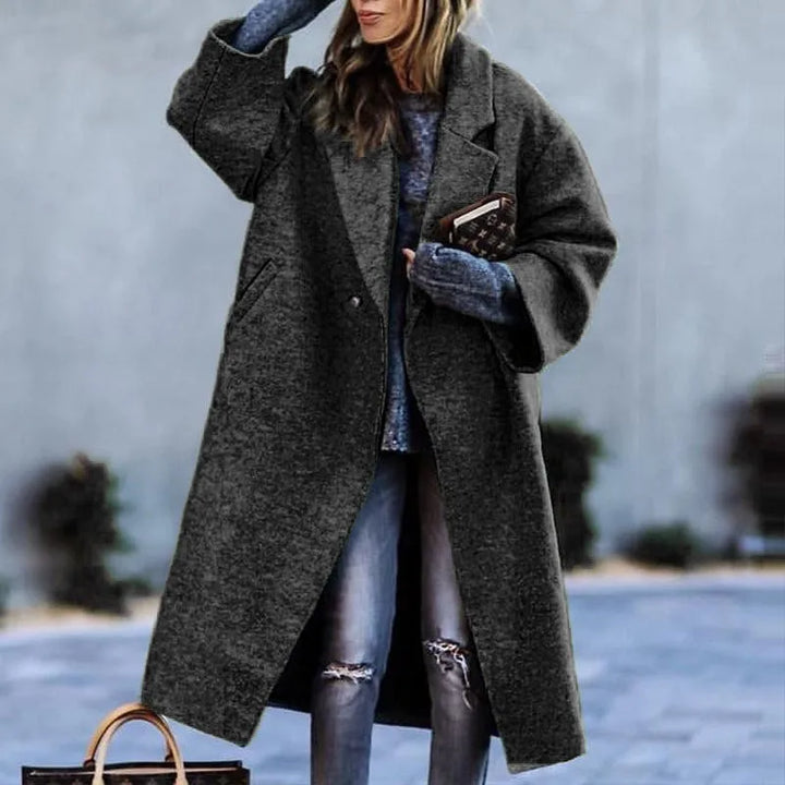 Vêtement femme: manteau oversize chic, pour look décontracté élégant au printemps/automne.