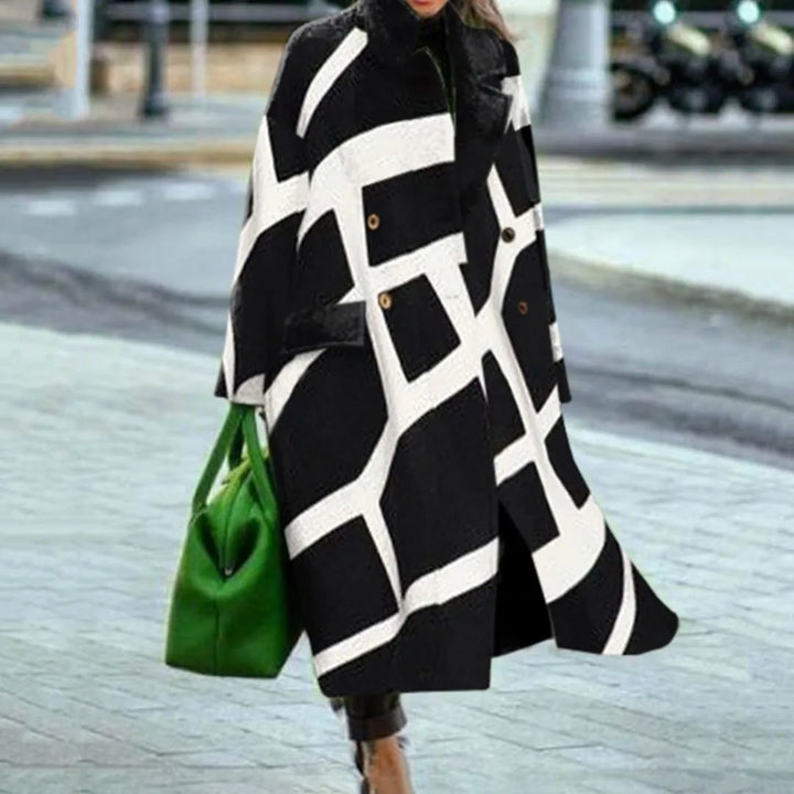 Détail du tissu: manteau oversize de qualité supérieure pour vêtement femme chic et durable.