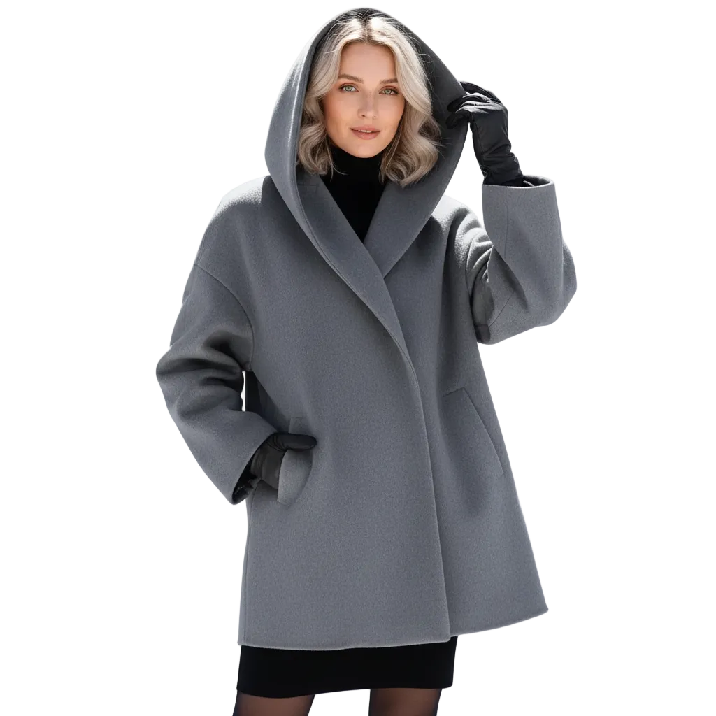 Manteau oversize élégant pour femme, coupe longue, parfait pour l'automne-hiver. Style chic et confortable.