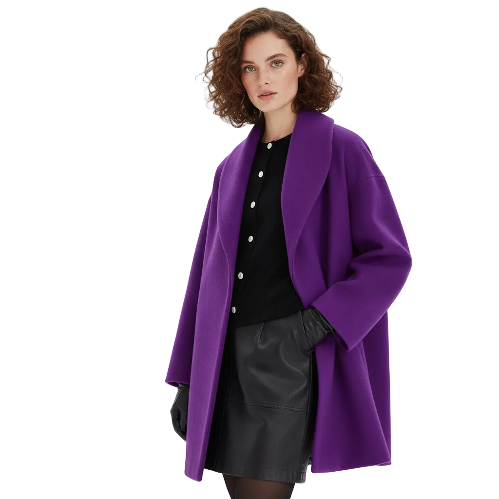 Manteau femme automne hiver, coupe oversize confortable, un essentiel mode élégant et moderne.