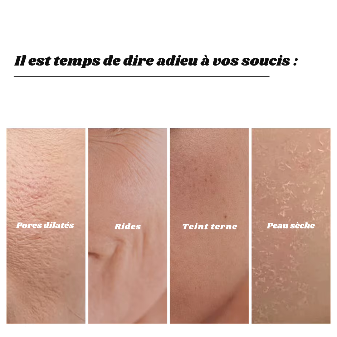 "Masque visage collagène bio, texture légère, hydratation intense, peau raffermie et pores réduits, soin inspiré coréen."