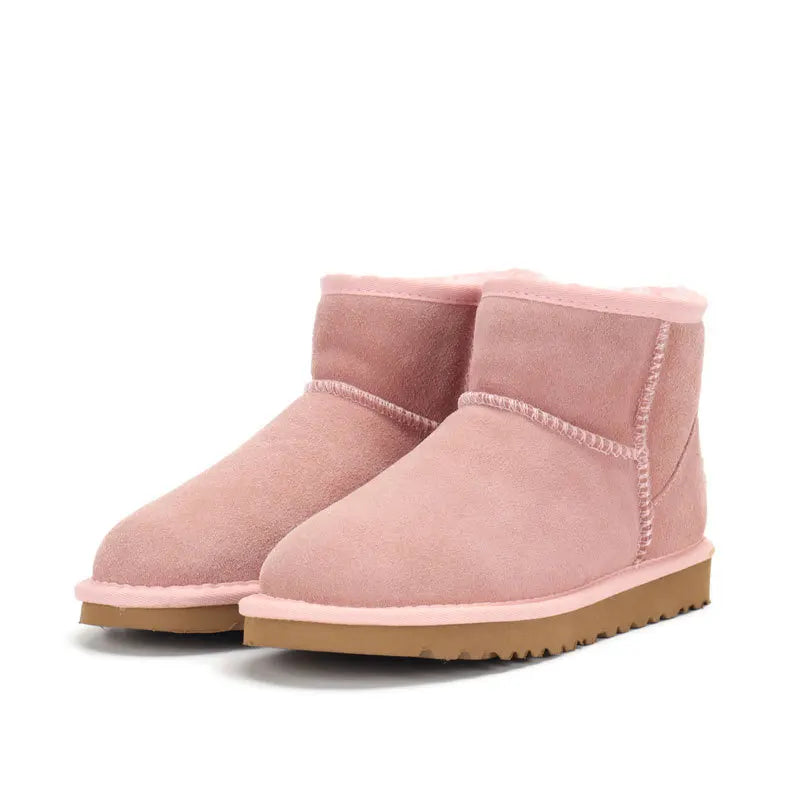 Bottes mode femme : mini-bottes Boston originales, hydrofuges, en peau de mouton pour l'hiver.