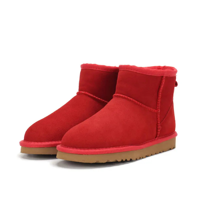 Bottes Boston courtes pour femmes, en cuir suède hydrofuge, offrant style et élégance en hiver.