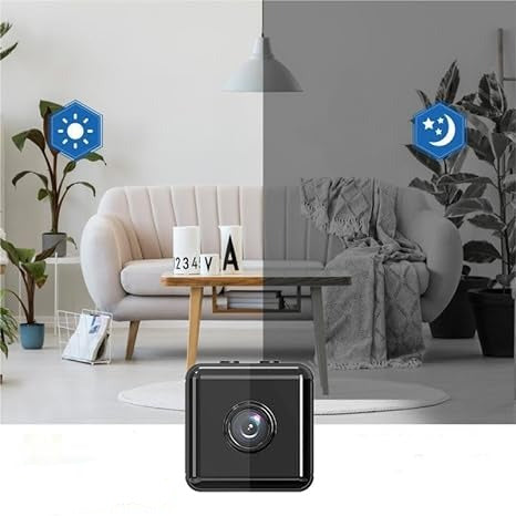 "Mini caméra de surveillance 1080P compacte, sans fil, pour intérieur et extérieur, avec design compact et haute qualité d'im