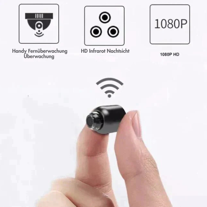 Mini caméra espion HD discrète. Surveillance vidéo haute résolution, idéale pour la maison ou le bureau. Détection de mouveme