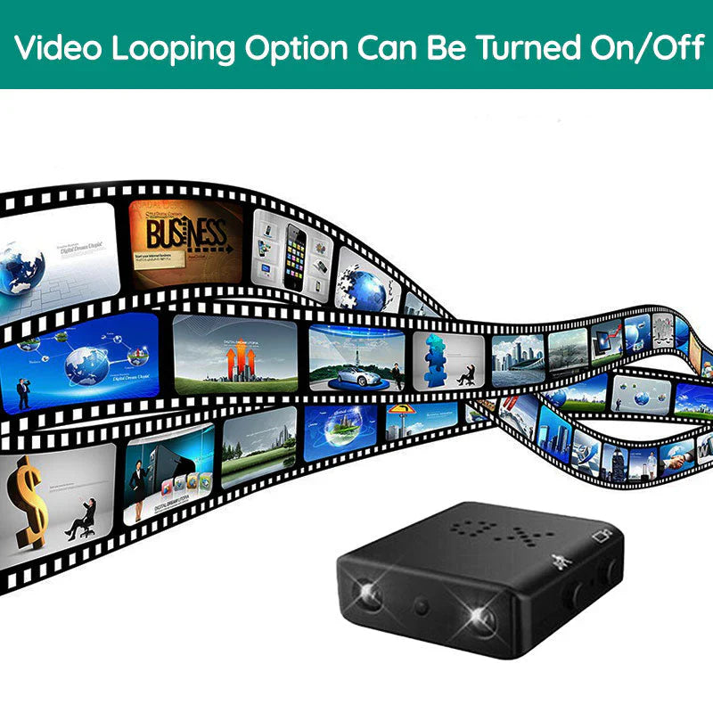 Mini caméra HD discrète.  Enregistrement vidéo et audio haute définition. Surveillance efficace et compacte.