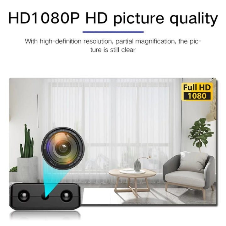 Mini caméra HD WiFi discrète. Surveillance nuit & jour. Vision nocturne.