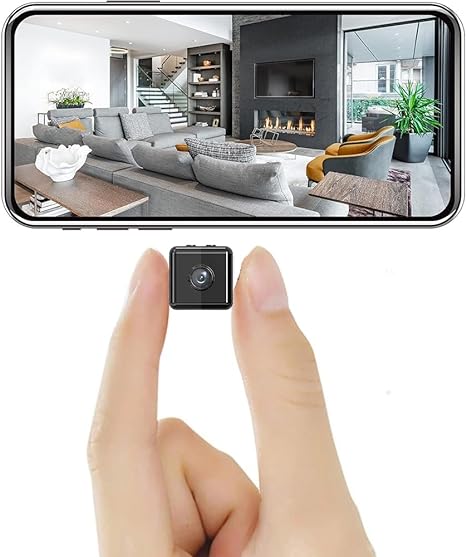 Mini caméra sécurité WiFi 1080p discrète. Surveillance intérieure/extérieure.  Image HD, contrôle app.