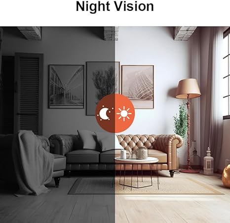 Mini caméra sécurité WiFi 1080p discrète. Surveillance intérieure/extérieure.  Image HD, contrôle app.