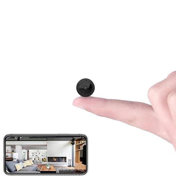 Mini caméra WiFi HD 1080P. Surveillance discrète maison, vision nocturne.