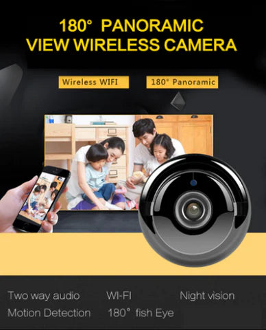 Mini caméra WiFi HD 1080P. Surveillance discrète maison, vision nocturne.