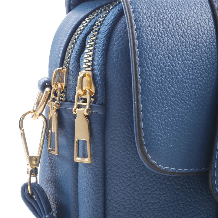 Sac femme petit format, bandoulière, parfait smartphone et essentiels, cuir synthétique.
