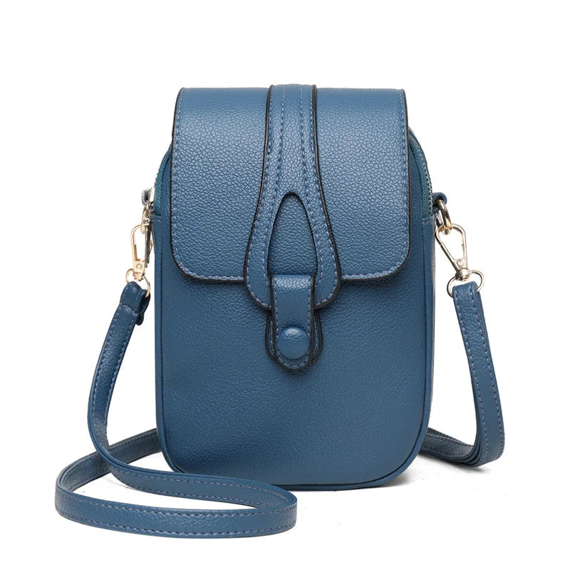 Sac téléphone femme en bandoulière, design élégant et compact, idéal pour essentiels.