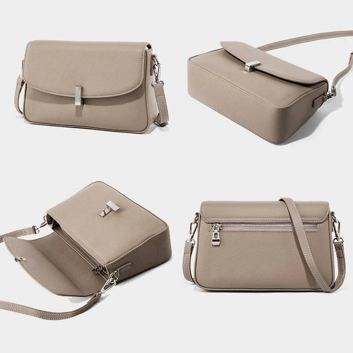 Mini sac en cuir noir pour femme, à porter en bandoulière, design élégant et moderne
