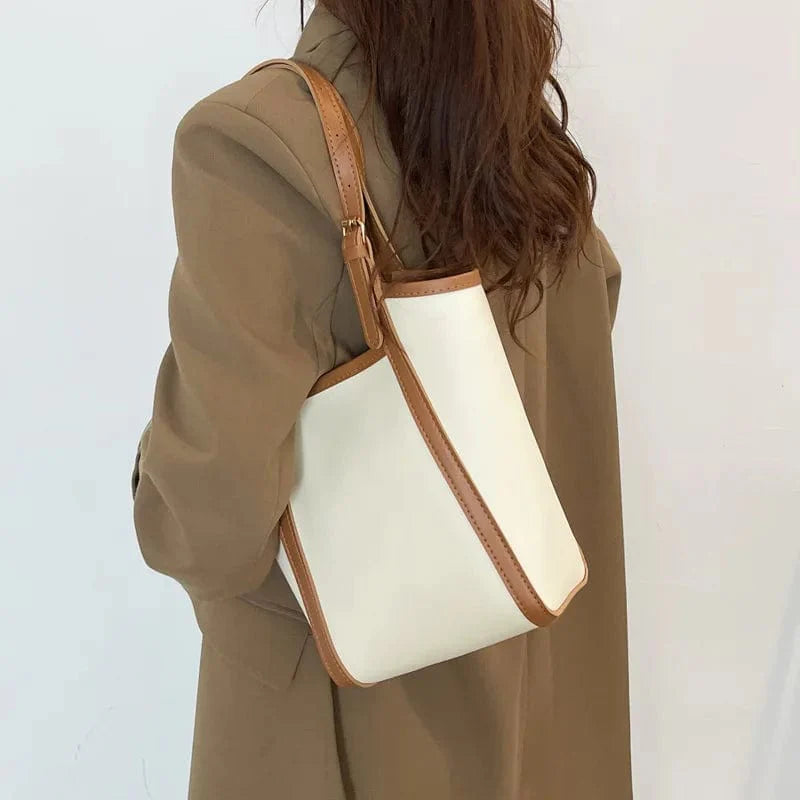 Mini sac cabas chic vert en cuir vegan avec poignées courtes pour femme, accessoire de mode élégant