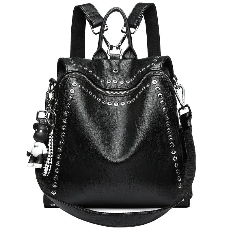 Mini sac à dos en cuir élégant pour femmes, marron, petit et chic