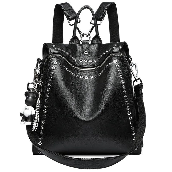 Mini sac à dos en cuir élégant pour femmes, marron, petit et chic