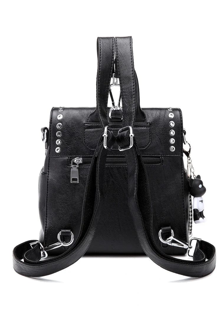 Sac à dos élégant en cuir blanc, mini taille, pour femme, style frais