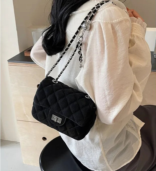 Sac matelassé compact pour femmes, avec bandoulière, accessoire de mode polyvalent