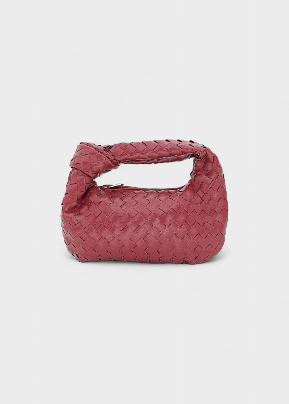 Mini sac à main tressé élégant, poignée nouée. Un accessoire de mode incontournable pour femme.